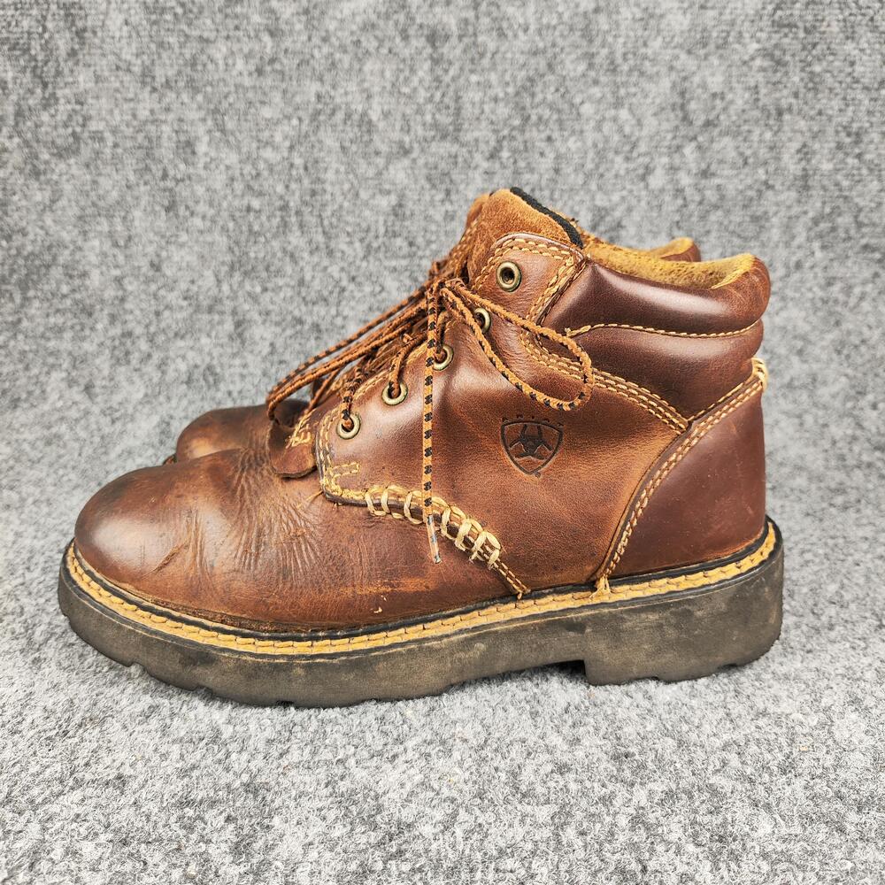 Ariat Boots Mens Size 5.5 Brown Leather Chukka Ankle Work Lace Up Round Toe